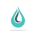 Ornamental Flame and Drop Water Logo Template Illustration Design. Vector EPS 10 Royalty Free Stock Photo