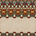 Ornamental floral folkloric background for