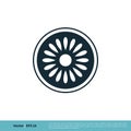 Ornamental Flower Circle Petal Icon Vector Logo Template Illustration Design. Vector EPS 10 Royalty Free Stock Photo