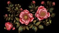 Ornamental Flower Drawing Alpine Rose