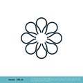 Ornamental Flower Icon Vector Logo Template Illustration Design. Vector EPS 10 Royalty Free Stock Photo