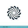 Ornamental Flower Icon Vector Logo Template Illustration Design. Vector EPS 10 Royalty Free Stock Photo