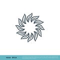 Ornamental Flower Icon vector Logo Template for Spa Illustration Design. Vector EPS 10 Royalty Free Stock Photo
