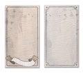 Ornamental frames for playing and tarot cards, invitations, menus, social networks... on aged and stained paper background