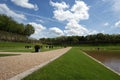 Ornamental gardens near castle of Villandry, France Royalty Free Stock Photo