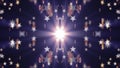 Symmetrical shiny stars moving fading pattern animation New quality retro vintage holiday shape colorful universal