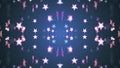 Symmetrical shiny stars moving fading pattern animation New quality retro vintage holiday shape colorful universal