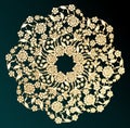 Ornamental gold flower - Vector Illustration