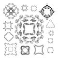 Ornamental hand drawn frames for the page decoration Royalty Free Stock Photo