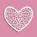 Ornamental heart with lace pattern