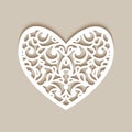 Ornamental heart with lace pattern