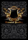 Ornamental heraldic shield Royalty Free Stock Photo