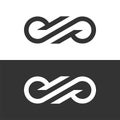 Ornamental Infinity Logo Template Illustration Design. Vector EPS 10 Royalty Free Stock Photo