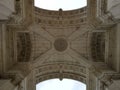 Ornamental interior of the arch in Lisbon, Portugal