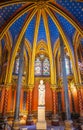 Ornamental interior of Lower chapel of Sainte-Chapelle Royalty Free Stock Photo