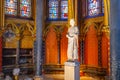 Ornamental interior of Lower chapel of Sainte-Chapelle