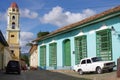 Ornamental iron work windows of colonial houses