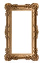 Ornamental Isolated Vertical Frame on Whit Royalty Free Stock Photo