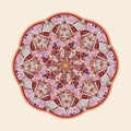 Ornamental kaleidoscopic mandala