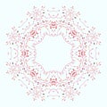 Ornamental lace pattern. Circle.