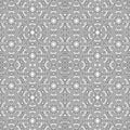 Ornamental linear pattern. Detailed vector illustration. Seamless black and white texture. Mandala design element. Royalty Free Stock Photo