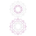 Luxury Mandalas Collection isolated on White