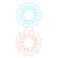 Ornamental Mandalas Set isolated On White