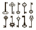 Ornamental medieval vintage keys