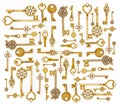 Ornamental medieval vintage keys.