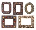 Ornamental metal picture frames pack