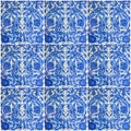 Ornamental oriental background. Blue ceramic tile Turkish