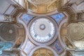 Ornamental and painted ceiling of Pantheon in Paris Royalty Free Stock Photo