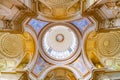 Ornamental and painted ceiling of Pantheon in Paris Royalty Free Stock Photo