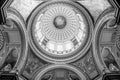 Ornamental and painted ceiling of Pantheon in Paris Royalty Free Stock Photo