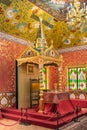 The interior of the dining room in the palace of Tsar Alexei Mikhailovich in the Kolomenskoye Museum-Reserve, Moscow city, Russia Royalty Free Stock Photo