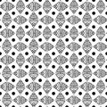 Ornamental pattern design. Background for textile or wall paper. Black and white Royalty Free Stock Photo
