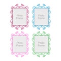 Ornamental Photo Frames Colored Collection