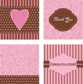 Ornamental pink cards