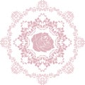 Ornamental pink circular element