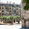 ornamental public garden in Marseilles city Royalty Free Stock Photo