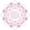 Ornamental purple circular element