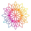 Ornamental rainbow mandala , colorful indian pattern design Royalty Free Stock Photo
