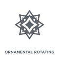 Ornamental rotating polygonal icon from Geometry collection.