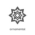 Ornamental rotating polygonal icon from Geometry collection.