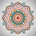 Ornamental round colorful geometric pattern in Royalty Free Stock Photo