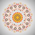 Ornamental round colorful geometric pattern in Royalty Free Stock Photo