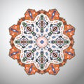 Ornamental round colorful geometric pattern in aztec style Royalty Free Stock Photo