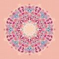 Ornamental round floral lace pattern. Royalty Free Stock Photo