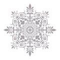 Ornamental round floral pattern. Decorative line art frame for design template. Elegant vector element , place text. Royalty Free Stock Photo