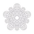 Ornamental round floral pattern. Decorative line art frame for design template. Elegant vector element , place text. Royalty Free Stock Photo